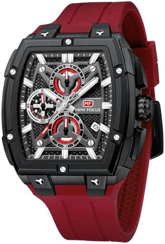 Amazon.com: MF MINI FOCUS Men Watch Unique Tonneau Casual Wrist